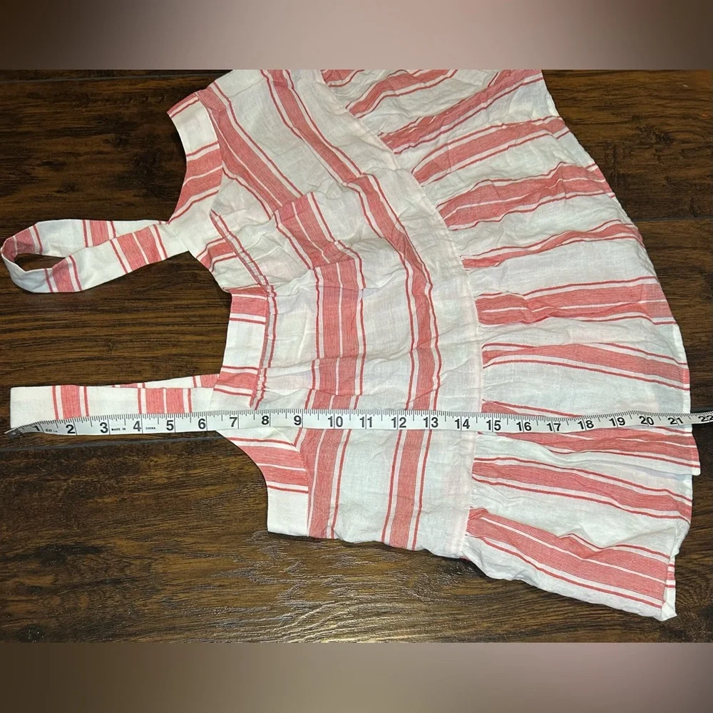 Loft red and white striped flowy boxy tank top - size small - Picture 9 of 11